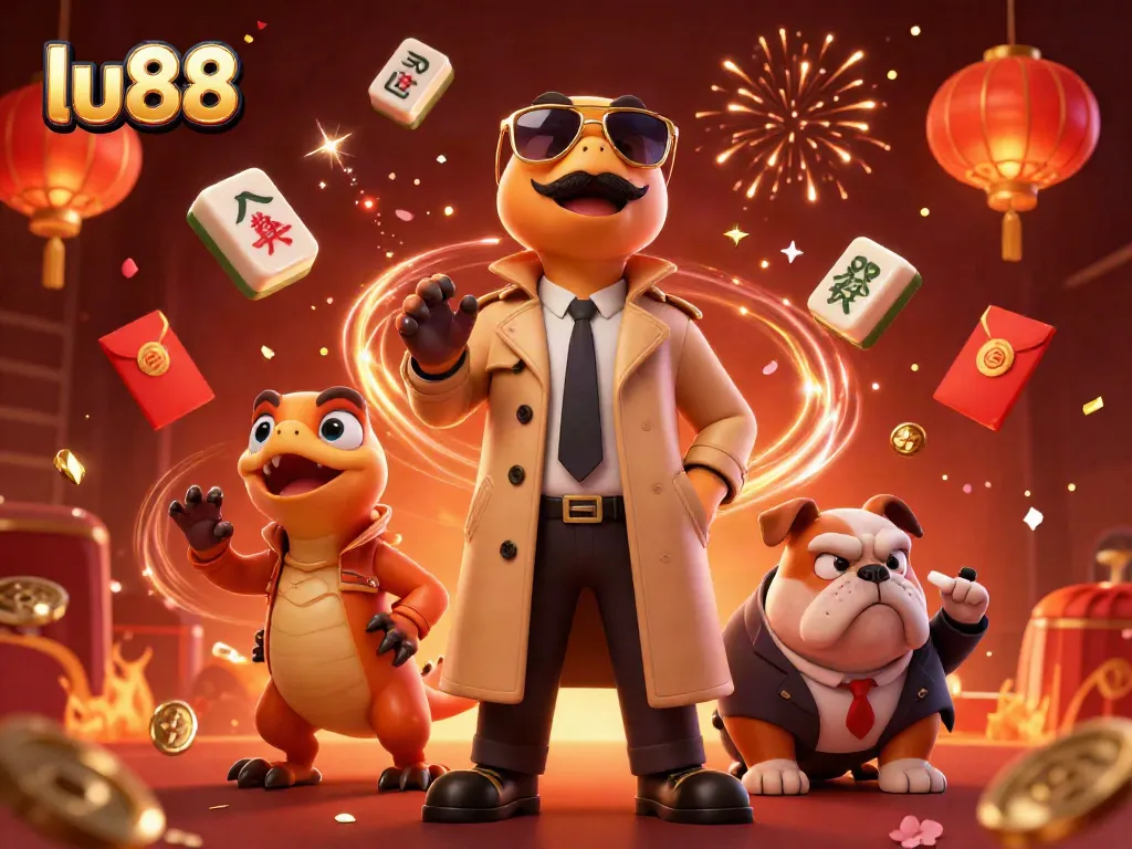 Experience thrilling moments at lu88, where three raptors intrigue in a vibrant VIP casino scene.