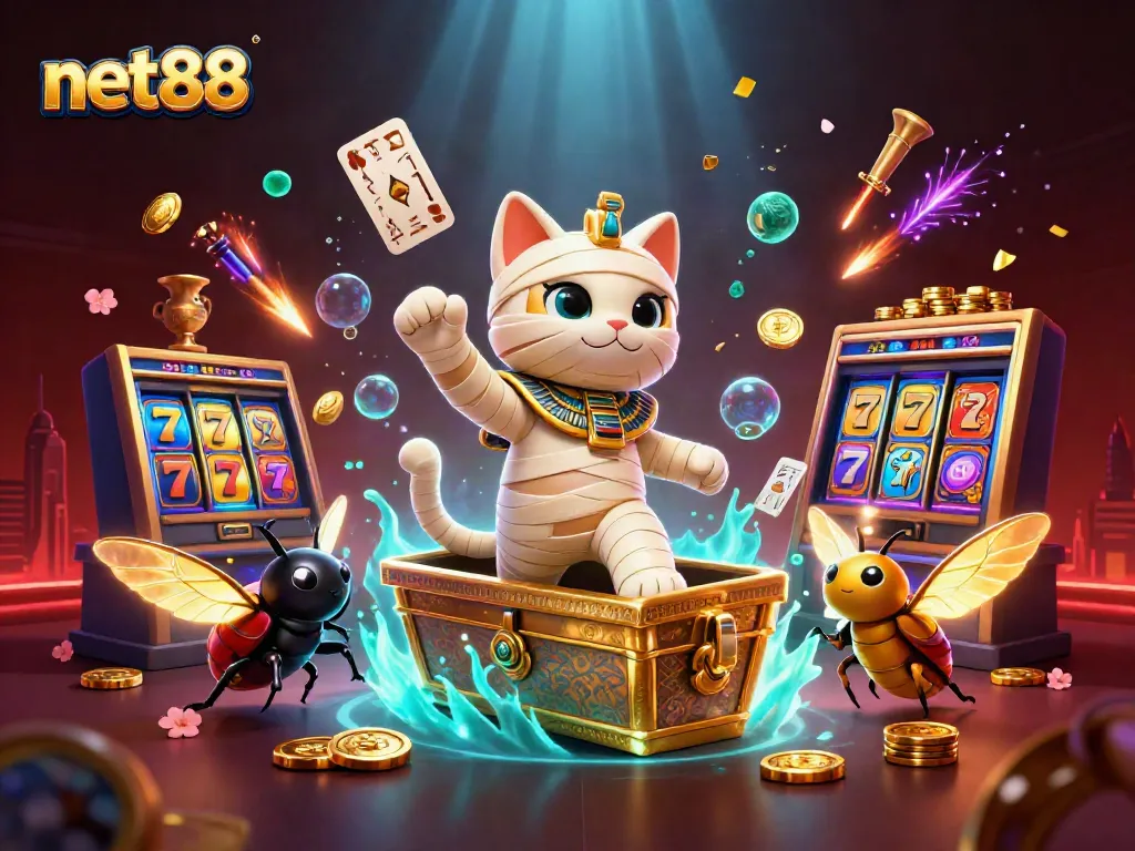 Experience exciting gameplay with NET88's vibrant slots and dynamic casino atmosphere.