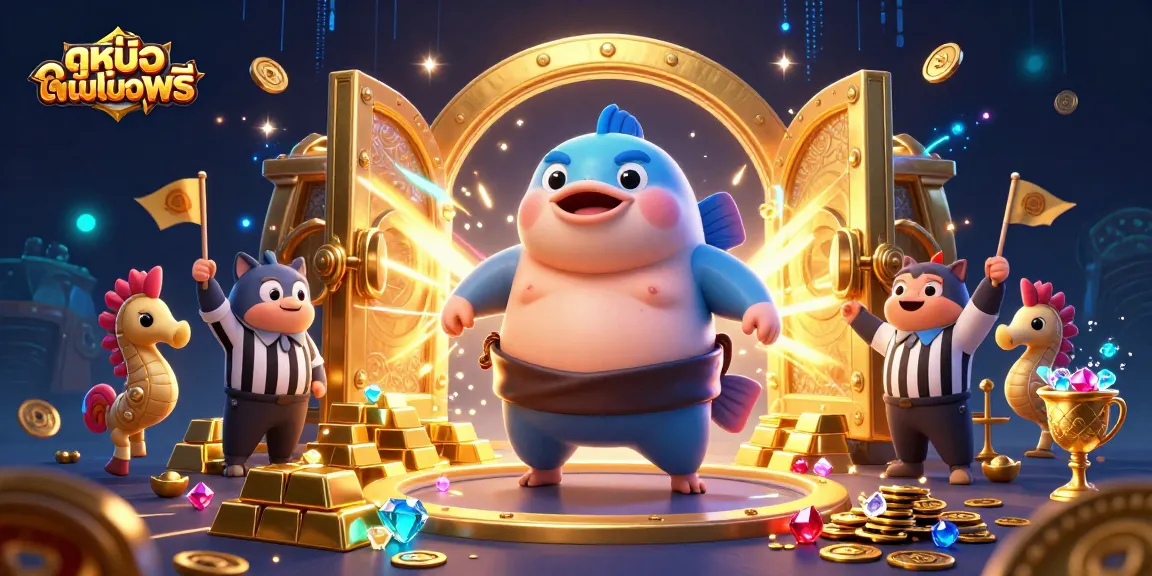 Play ดูหนังออนไลน์ฟรี with vibrant fugu and thrilling underwater casino elements in 3D.