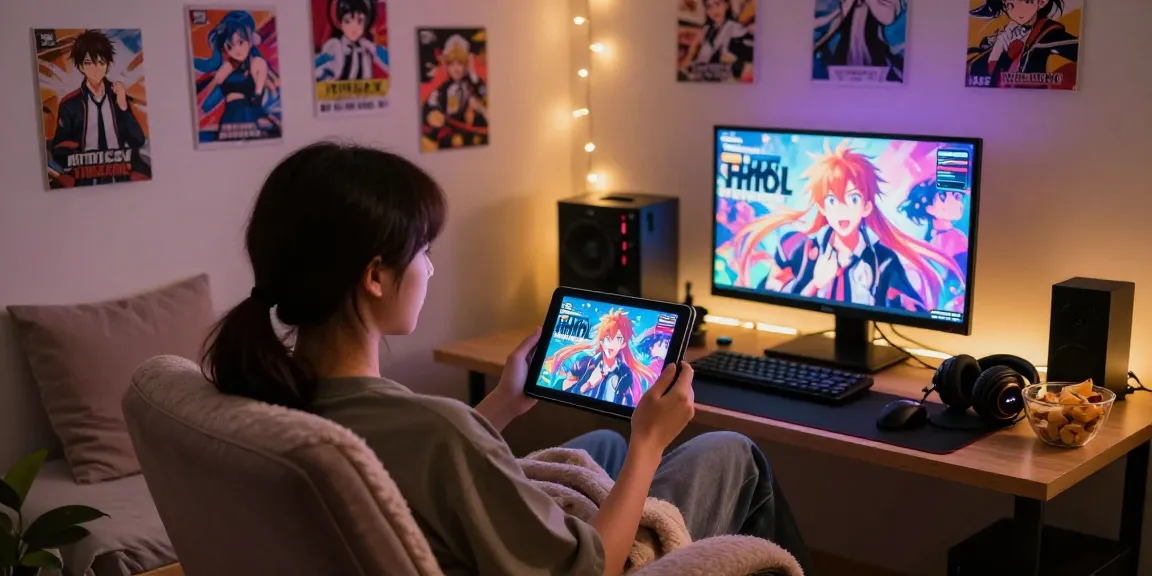 Experience vibrant HTML ecchi games in a cozy gaming space with animated visuals.