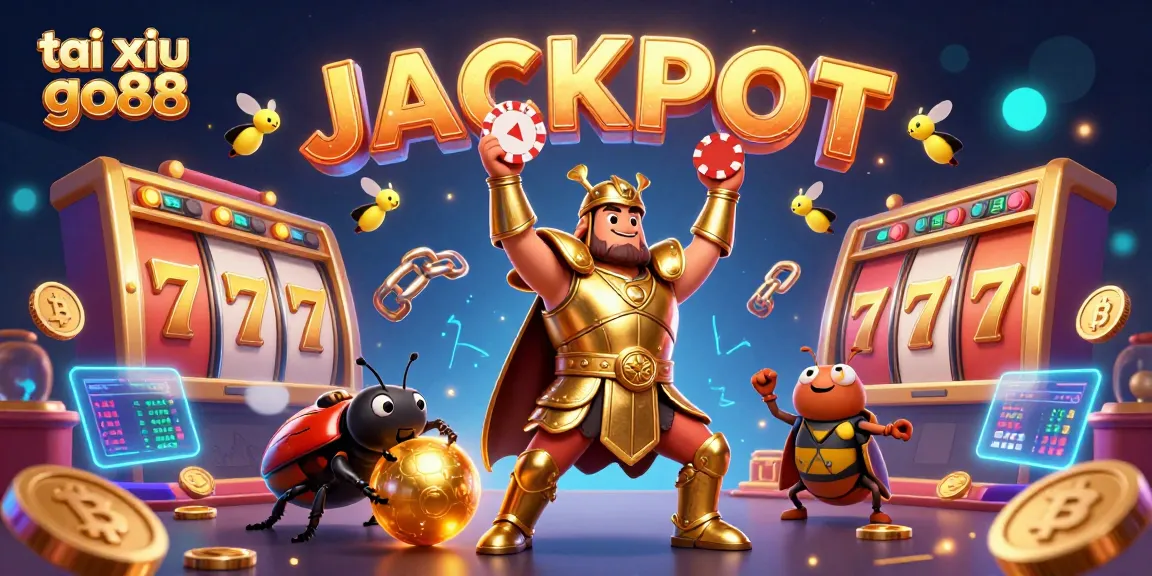 Experience the thrill of tai xiu go88 with a vibrant 3D ensemble celebrating wins and jackpot moments.