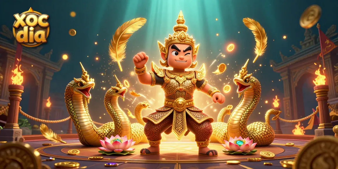Engage in xoc dia with vibrant characters and exciting casino elements, showcasing thrilling gambling action.