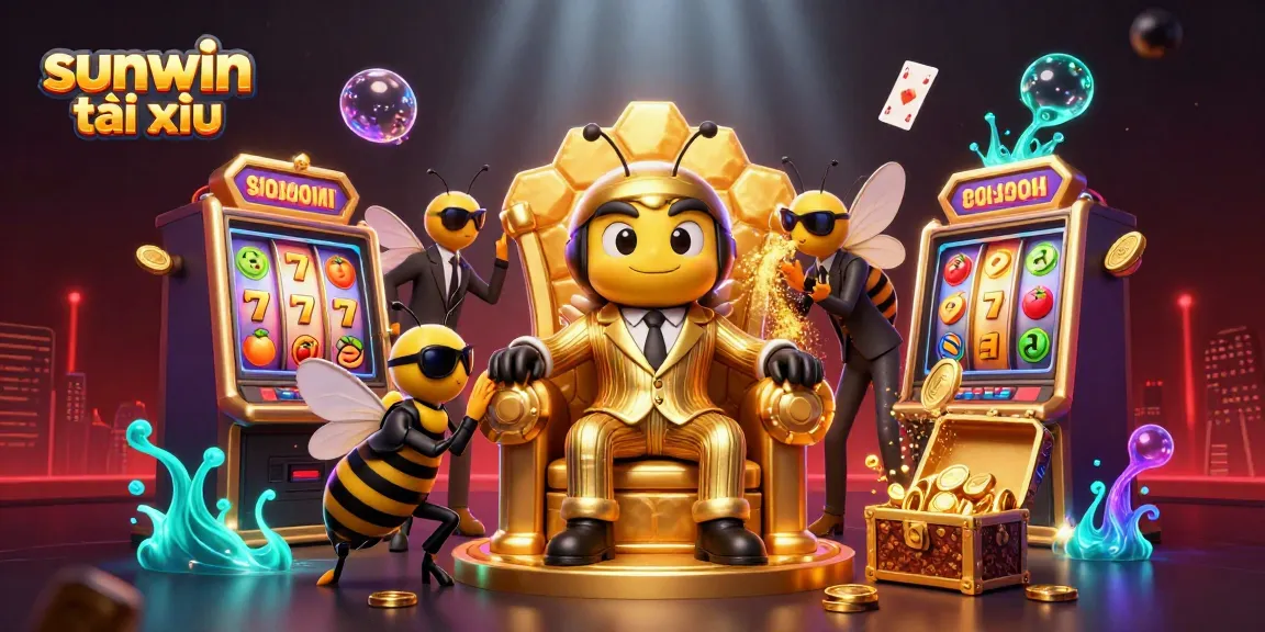 Engage in thrilling gameplay with sunwin tài xỉu, featuring vibrant slot game elements and dynamic characters.