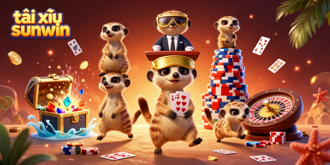Experience the excitement of tài xỉu sunwin with vibrant meerkat casino characters in dynamic action.