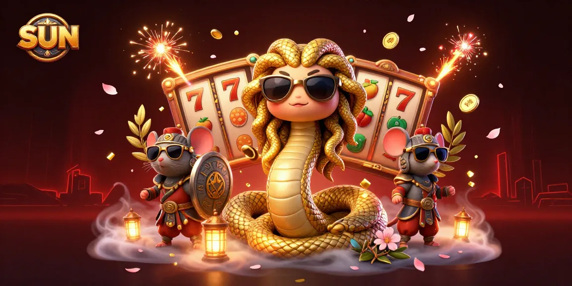 Experience sun-inspired slot adventures with Medusa and playful characters in a vibrant casino world.